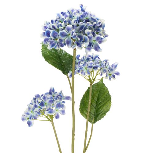 Artículo Rama de hortensia en flor para una elegante decoración del hogar, 80 cm, 2 piezas