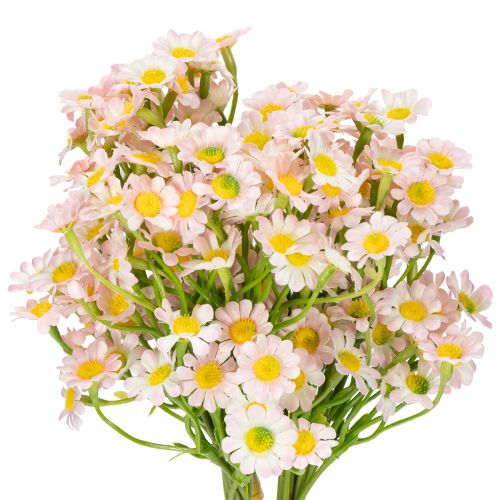 Artículo Ramo artificial de manzanilla para una decoración del hogar luminosa y de fácil mantenimiento, 28 cm, 3 piezas.