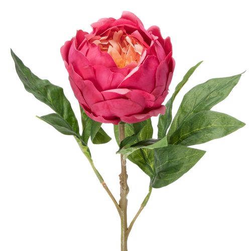 Artículo Flor de peonía artificial para una elegante decoración de interiores, 58 cm.