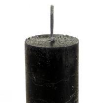 Artículo Velas cónicas velas teñidas de negro 34×240mm 4ud