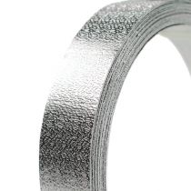 Artículo Cinta de aluminio alambre plano plateado mate 20mm 5m