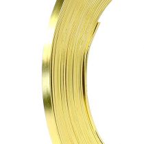 Artículo Alambre plano aluminio dorado 5mm 10m