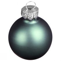 Artículo Bolas de árbol de Navidad de cristal verde nácar gris Ø5cm 24 piezas