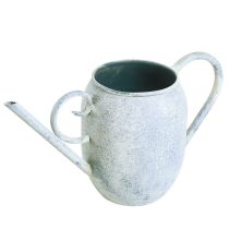 Artículo Regadera decorativa metal en color blanco azul 32cmx11cmx18cm