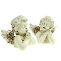 Artículo Ángel decorativo orando crema 9cm 8uds