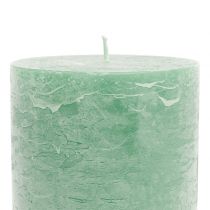 Artículo Velas color liso verde claro 85x150mm 2uds