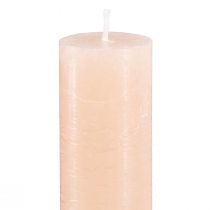 Artículo Velas de mesa de color liso albaricoque 34x240mm 4 piezas