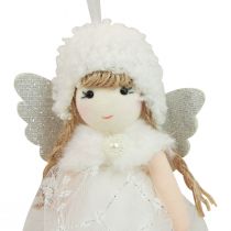 Artículo Decoración de ángel Decoración para árbol de Navidad Figura navideña tul H11cm 1 pieza