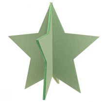 Artículo Estrella decorativa de fieltro para colocar decoración navideña fieltro verde Al. 62 cm