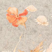 Artículo Manteles individuales de fieltro con motivos florales: elegantes manteles individuales para una decoración natural de la mesa 45 x 35 cm 2 piezas