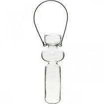 Artículo Mini jarrones de cristal para colgar decoración de cristal con colgador de alambre H14cm 4pcs