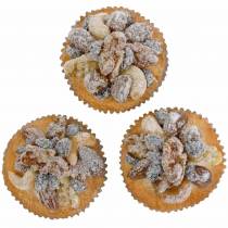 Artículo Muffins con frutos secos artificiales 7cm 3uds