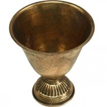 Artículo Cuenco de metal copa decoración metal dorado aspecto envejecido Al.16cm