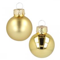 Artículo Mini bolas navideñas cristal dorado Ø2,5cm 24uds