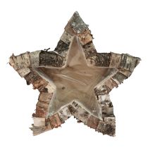 Artículo Macetero de madera macetero estrella Ø30cm H7cm