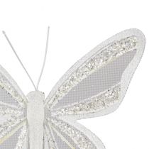 Artículo Decoración de mariposas pluma aspecto mariposa 15x13cm 2 piezas