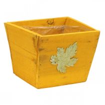 Artículo Caja de plantas madera shabby chic caja de madera amarilla 11×14,5×14cm