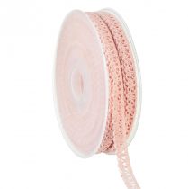 Artículo Borde de encaje cinta decorativa rosa encaje de crochet A12mm L20m