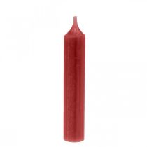 Artículo Vela cónica roja velas lisas rojo rubí 120mm/Ø21mm 6ud