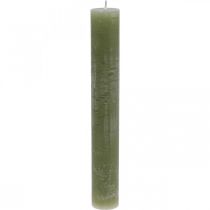 Artículo Velas lisas velas de palo verde oliva 34×240mm 4ud