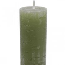 Artículo Velas lisas velas de palo verde oliva 34×240mm 4ud