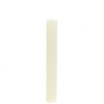 Artículo Velas cónicas color liso crema 34mm x 240mm 4ud