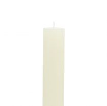 Artículo Velas cónicas color liso crema 34mm x 240mm 4ud