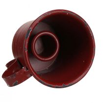 Artículo Portavelas cónico copa vintage metal vino rojo Ø7cm H6cm 2ud