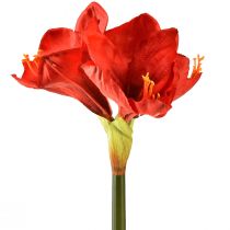 Artículo Amarilis artificial en rojo brillante: flores elegantes para una decoración lujosa de habitaciones, 66 cm