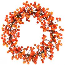 Artículo Corona de bayas anillo decorativo bayas rojo naranja artificial Ø30cm