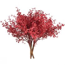 Arbusto de eucalipto rojo planta artificial eucalipto 28cm 3ud