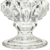 Artículo Jarrón de cristal vintage con diseño de copa – transparente, 16x20 cm – elegante decoración de mesa