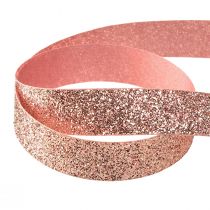 Artículo Cinta brillante en mica rosa para joyería An. 15 mm L. 18 m
