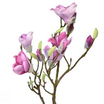 Artículo Rama de magnolia con flor artificial, rosa magnolia 92cm