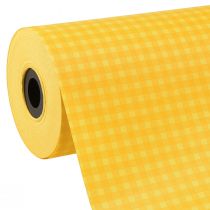 Artículo Papel para puños papel de seda papel floral cuadros amarillos 25cm 100m