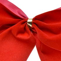 Artículo Lazo de terciopelo rojo Lazo navideño de 5,5 cm de ancho apto para uso en exteriores 18 × 18 cm 10 piezas