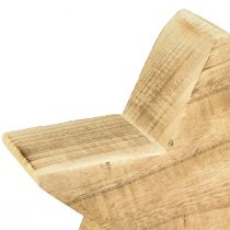 Artículo Estrella decorativa rústica de madera de paulownia - aspecto de madera natural, 25x8 cm - decoración versátil de la habitación