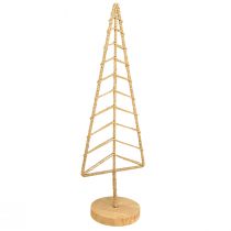 Adorno para árbol de Navidad con base madera metal natural 18x12x51cm