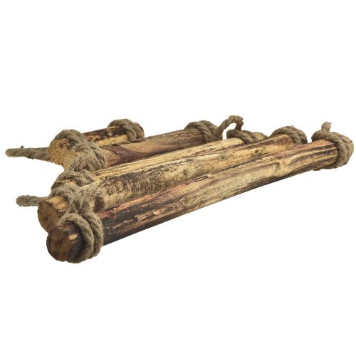 Artículo Decoración de pared madera decoración boho fibra natural flameada natural 50x67cm