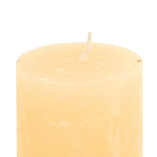 Artículo Velas de color liso pilares luminosos albaricoque 50×100mm 4 piezas