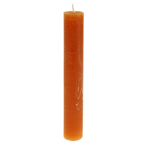 Floristik24 Velas cónicas naranja oscuro color liso Sunset 34x240mm 4ud