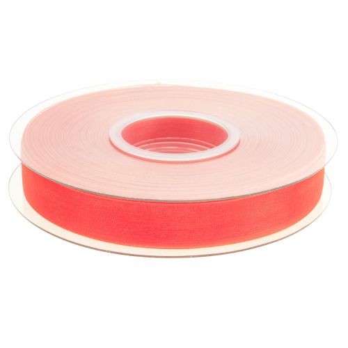 Artículo Cinta de organza cinta de regalo cinta naranja orillo 15mm 50m