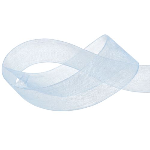 Artículo Cinta de organza cinta de regalo cinta azul claro orillo azul 25mm 50m