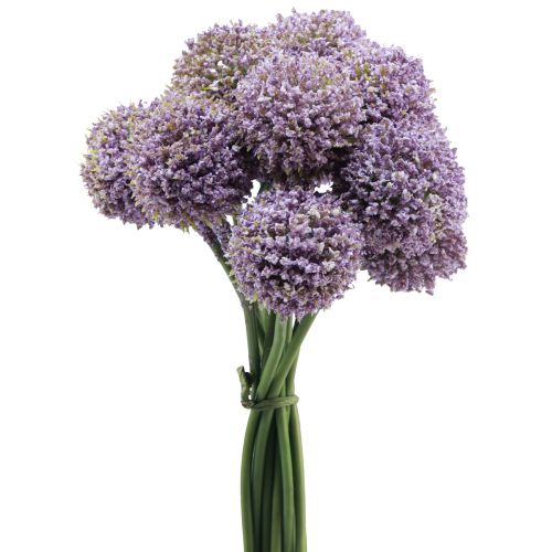 Flores artificiales bola flor allium artificial violeta 25cm 12ud