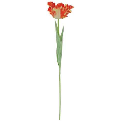 Artículo Flor artificial loro tulipán tulipán artificial naranja 69cm