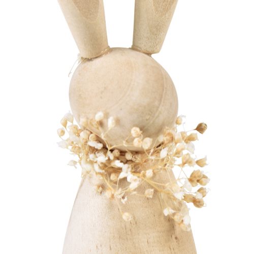 Floristik24 Conejitos de madera conejitos decorativos decoracion seca natural 18×4×5cm 4uds