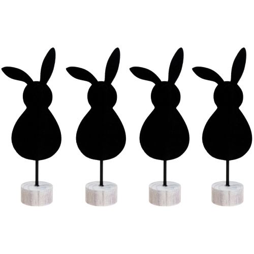 Artículo Soporte mesa decoración conejitos de Pascua fieltro negro 28,5cm 4ud