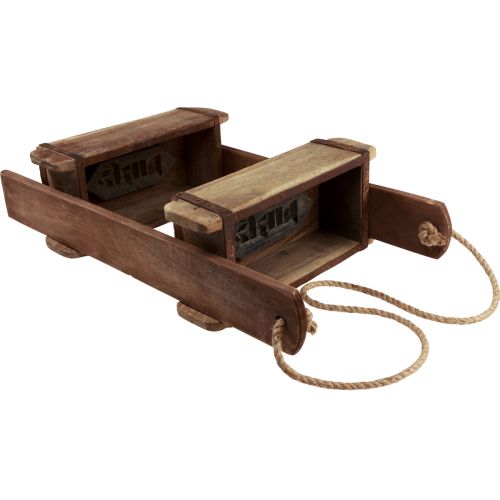 Floristik24 Macetero de madera con forma de ladrillo, caja de madera, cesta colgante H60cm