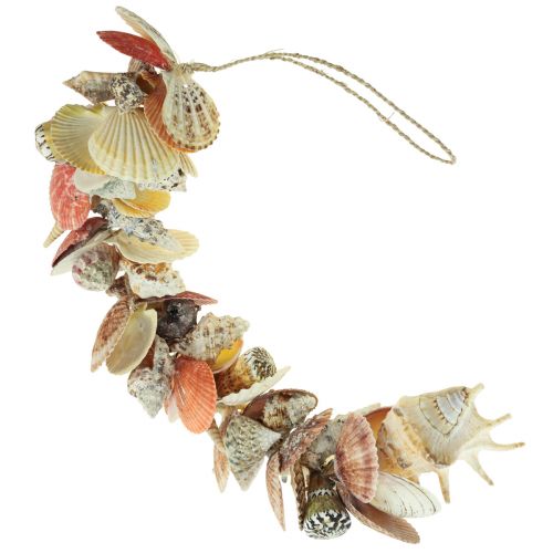 Decoración colgante marítima decoración de conchas y  caracoles de mar 82cm-36949-017