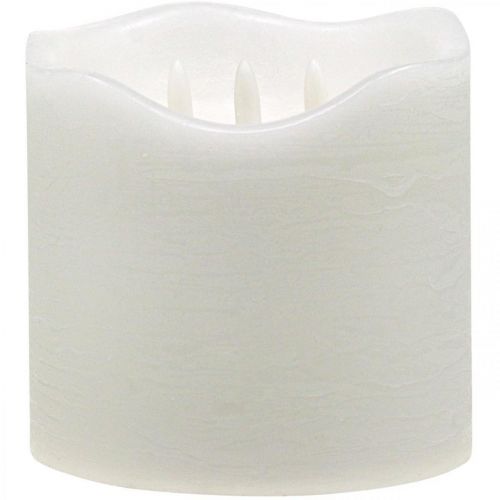 Floristik24 Vela LED grande de cera blanca para temporizador de batería Ø14.5cm H15cm